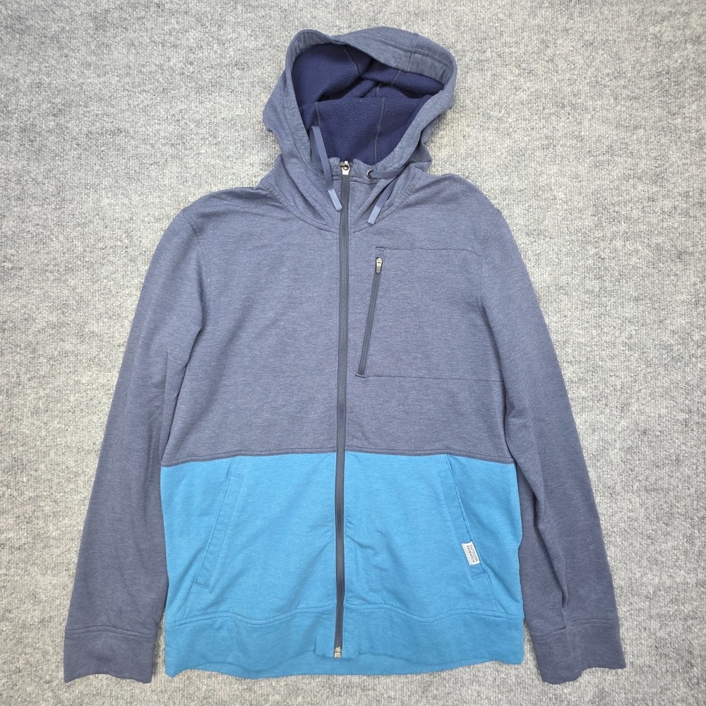 Outdoor Research Emersion Hoodie Jacket Zip Men's Medium Blue Color Block Hiking